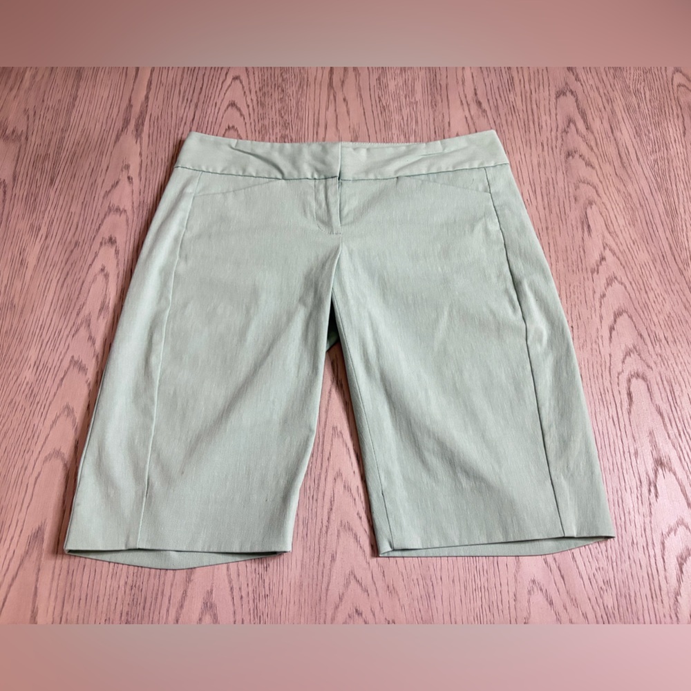 The Limited Exact Stretch Bermuda Shorts In Sea-foam Green Size 2